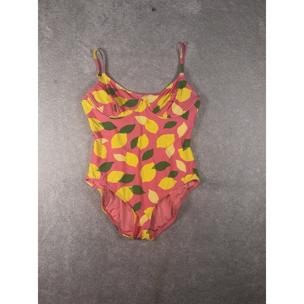 Kate Spade one piece‎ swimsuit Women's XL Sea Star lemon Pink Swim Wear E